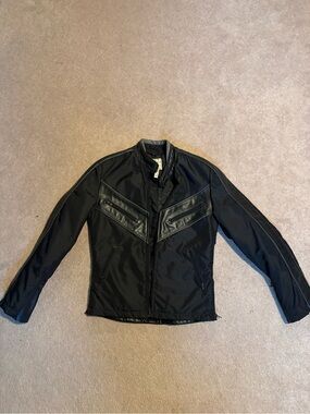 VINTAGE WOLFF Black Zip-Up Motercycle Jacket